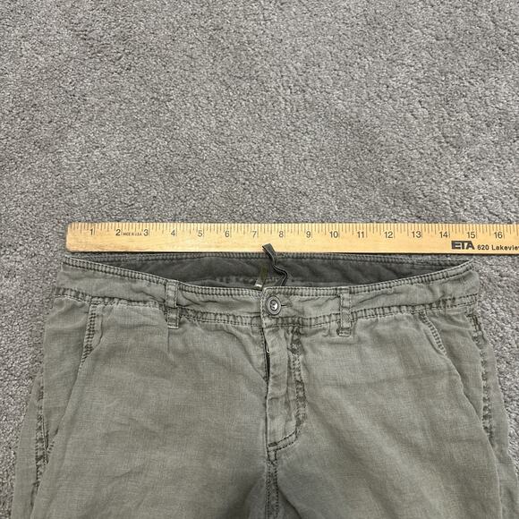 Michael Stars Green 100% Linen Cargo Style Pants Size Small - Picture 5 of 6